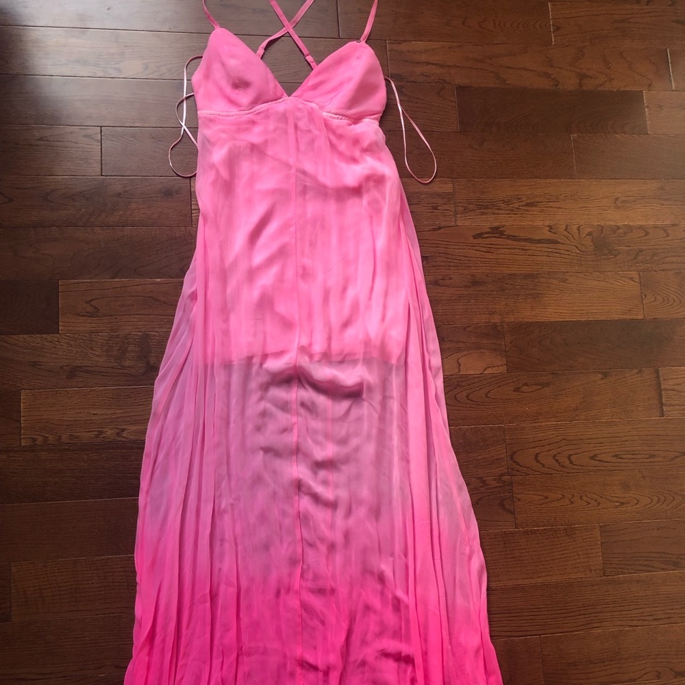 BNWT Guess pink ombre maxi dress- Size XS